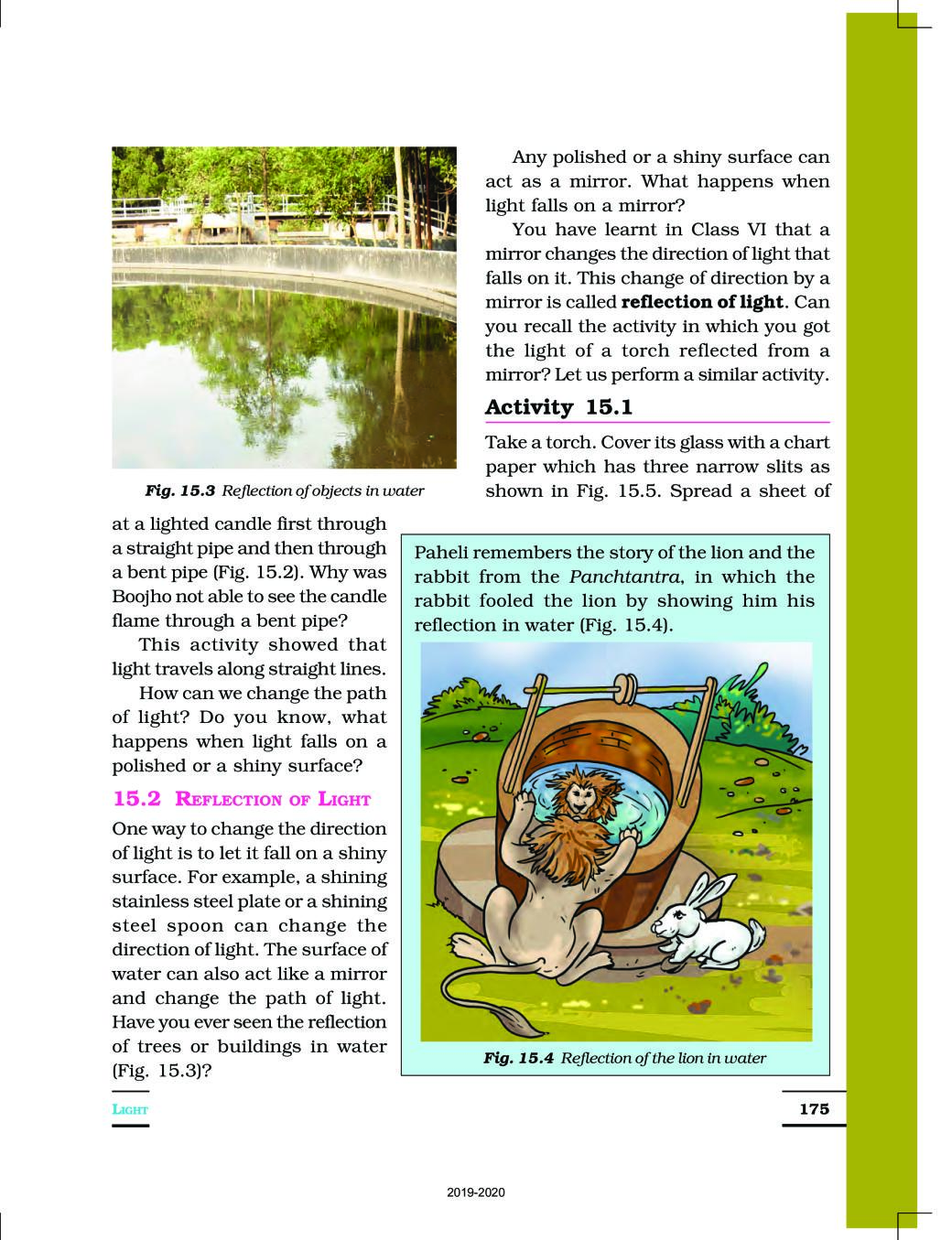 NCERT Book Class 7 Science Chapter 15 Light