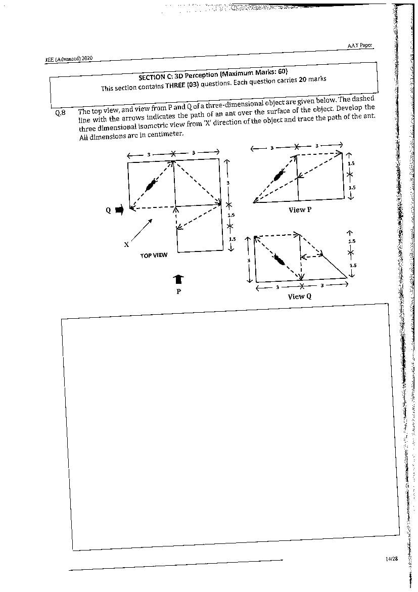 JEE Advanced AAT 2020 Question Paper PDF (Free Download)