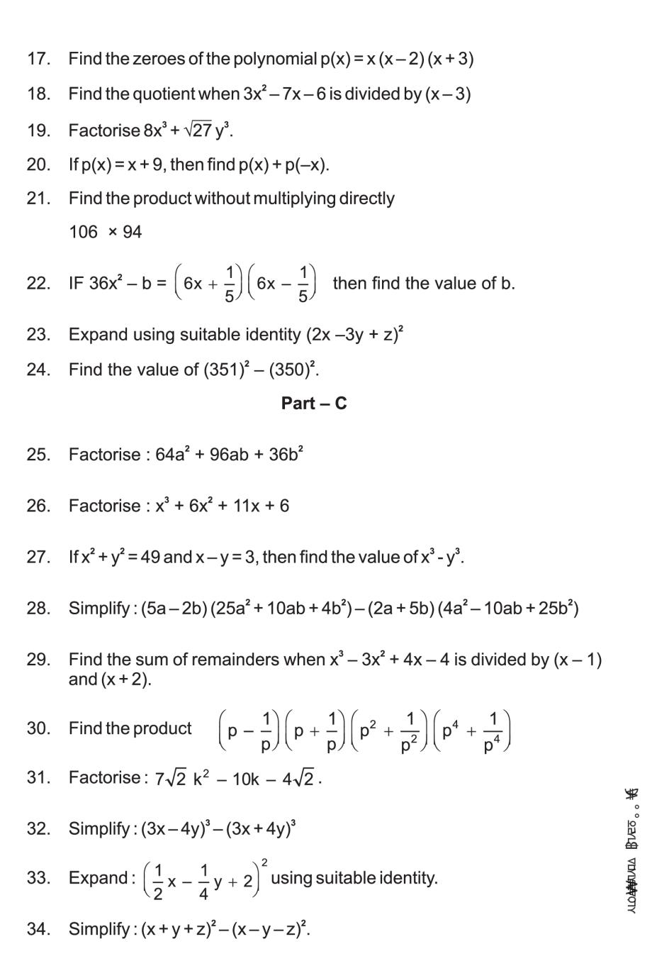 class-9-math-polynomials-notes-important-questions-practice-paper