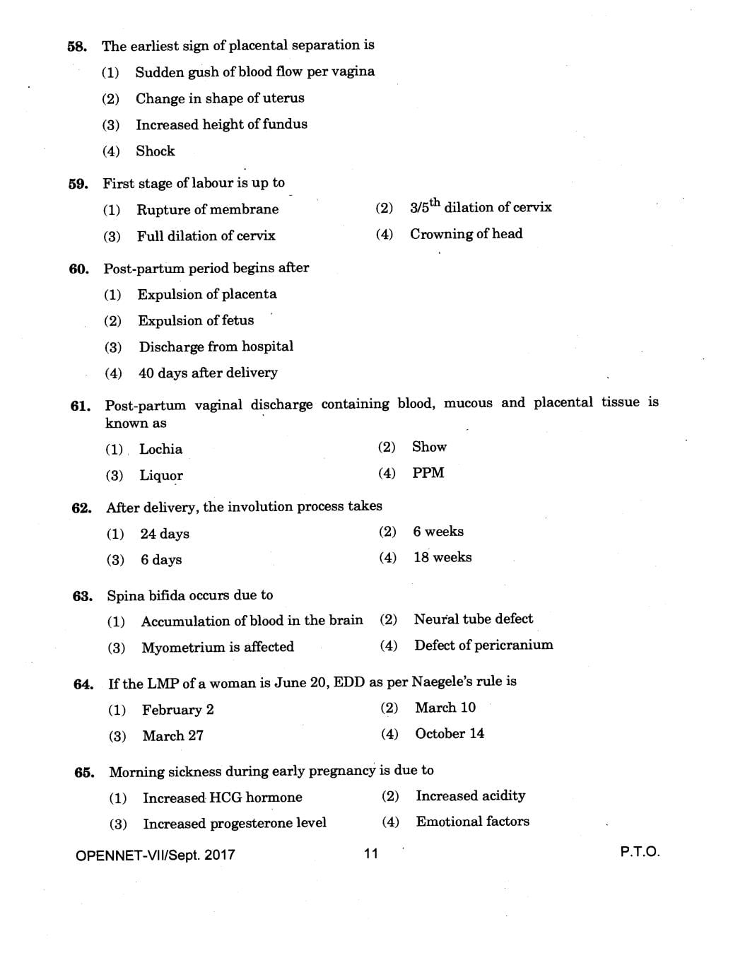 IGNOU OPENNET 2017 Question Paper PDF (OPENNET-VII)