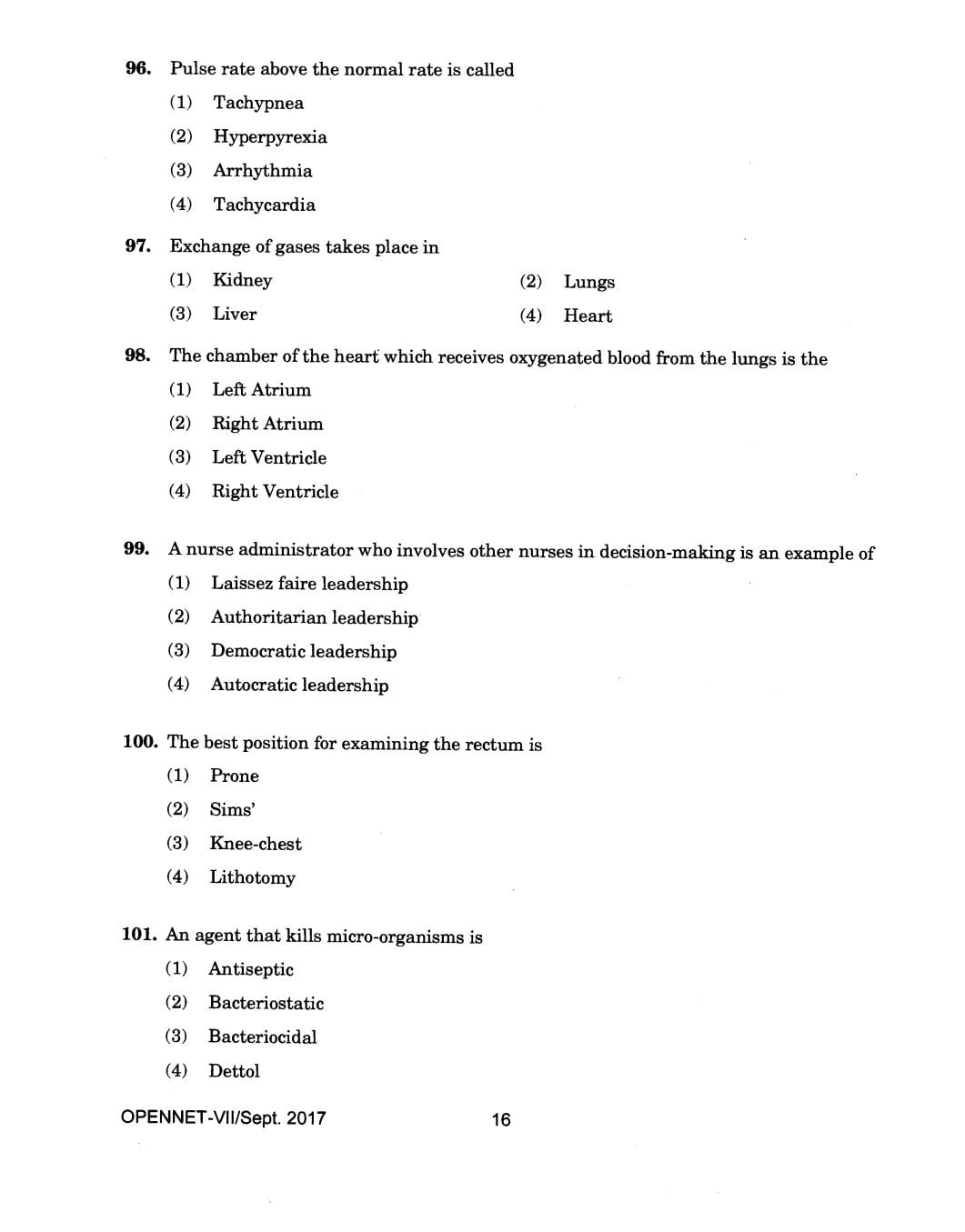 IGNOU OPENNET 2017 Question Paper PDF (OPENNET-VII)