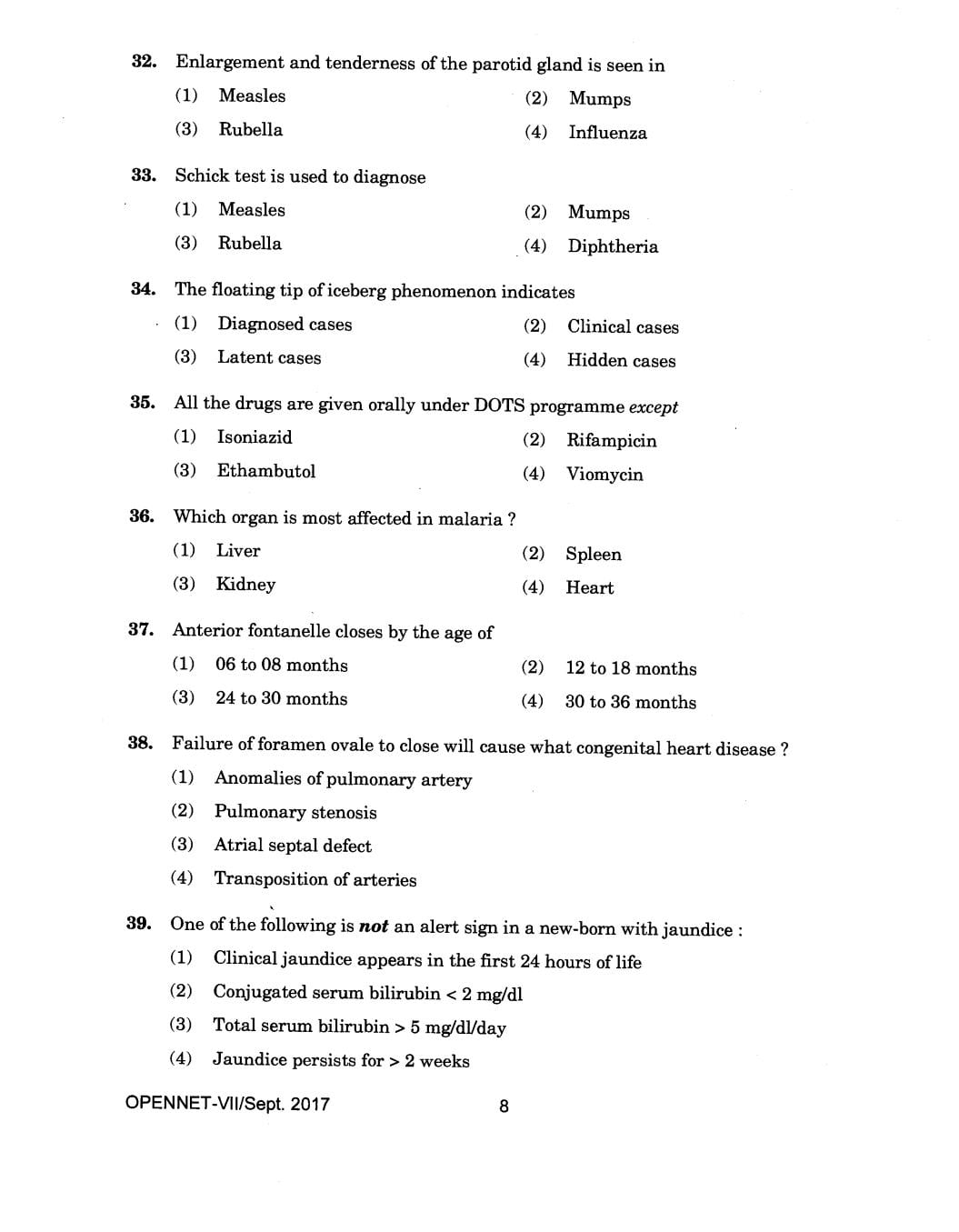 IGNOU OPENNET 2017 Question Paper PDF (OPENNET-VII)