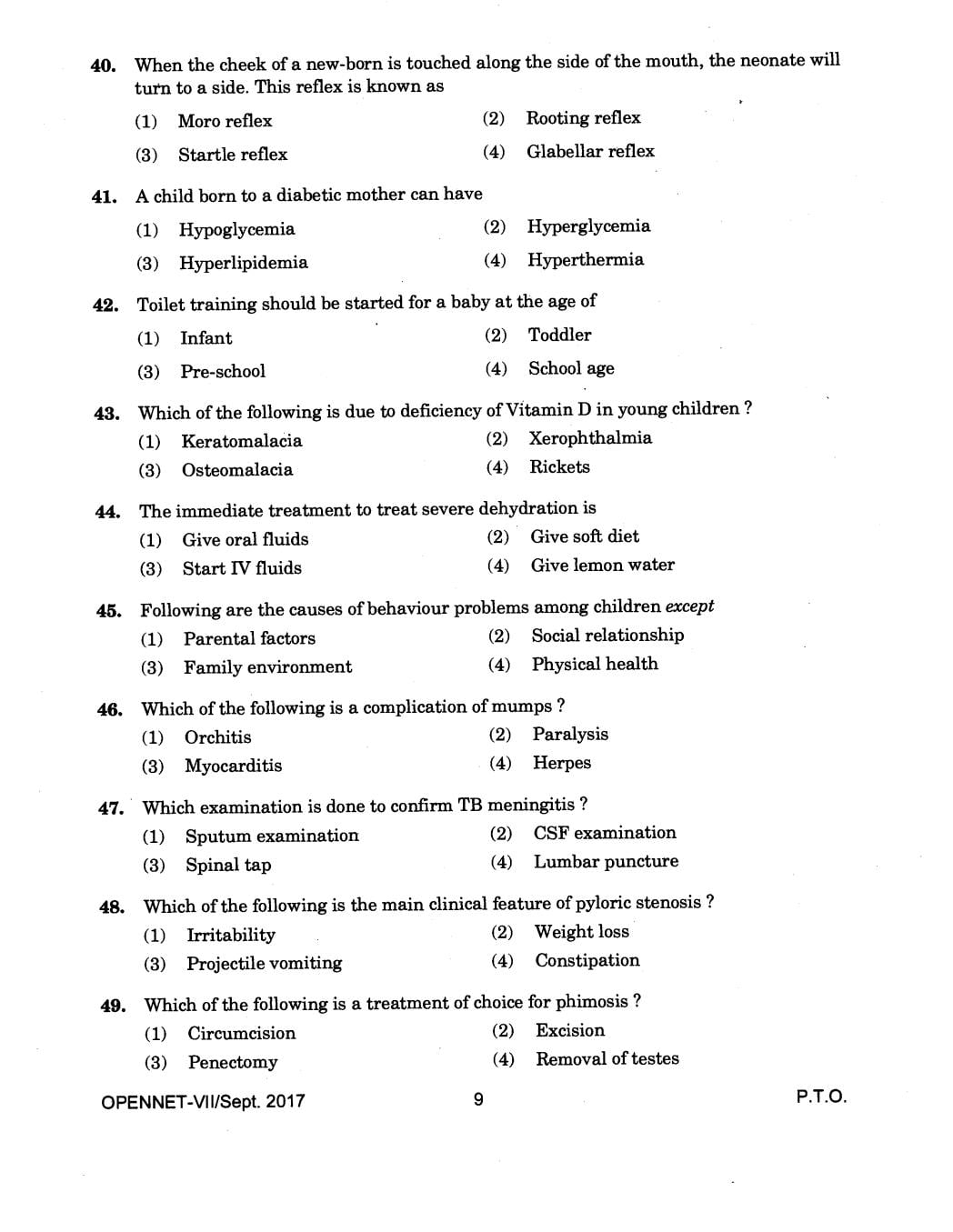 IGNOU OPENNET 2017 Question Paper PDF (OPENNET-VII)