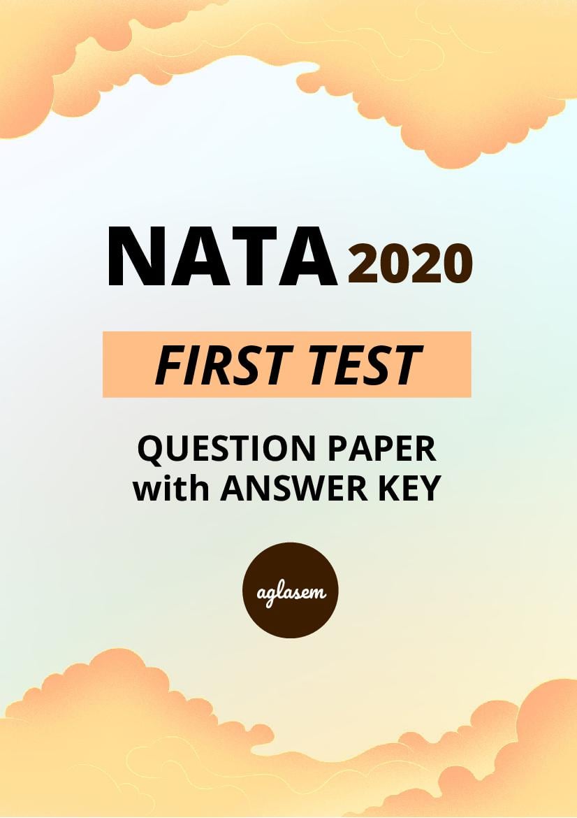 NATA 2020 Question Paper with Answer Key Aug - Page 1