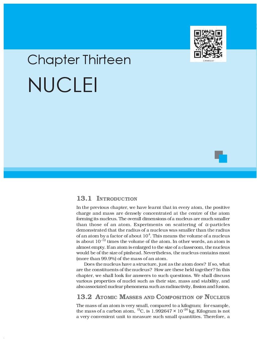 NCERT Book Class 12 Physics Chapter 13 Nuclei - Page 1