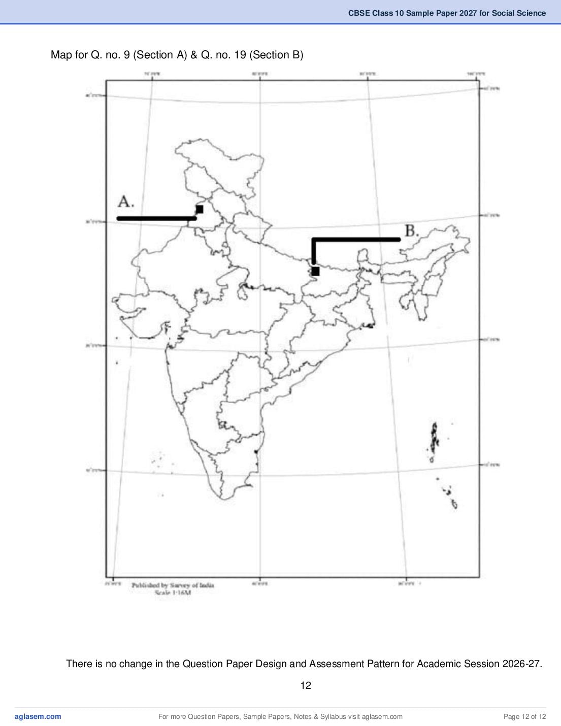 CBSE Class 10 Social Science Sample Paper 2027 with Marking Scheme PDF