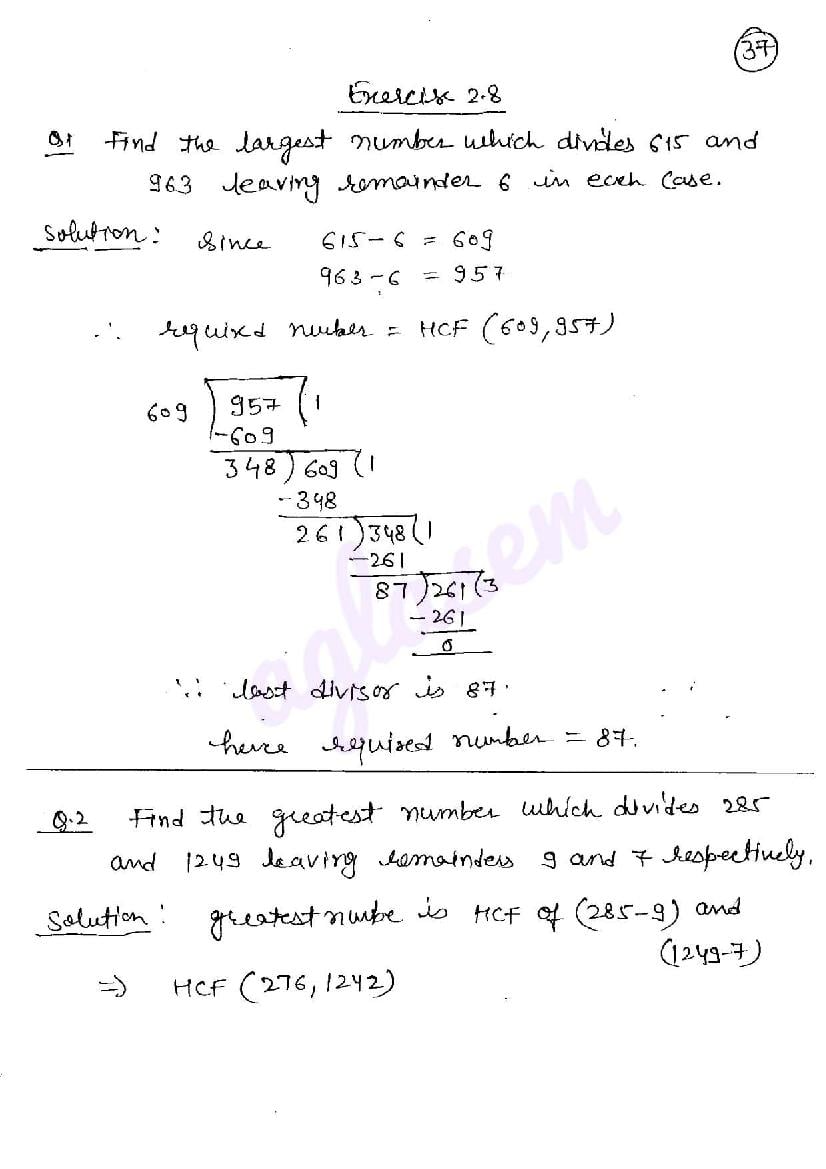 RD Sharma Solutions Class 6 Chapter 2 Playing with Numbers Exercise 2.8 - Page 1
