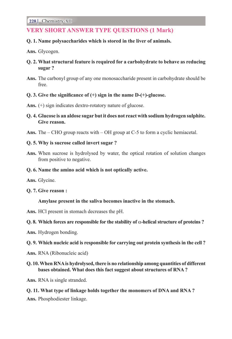 biomolecules class 12 chemistry case study questions