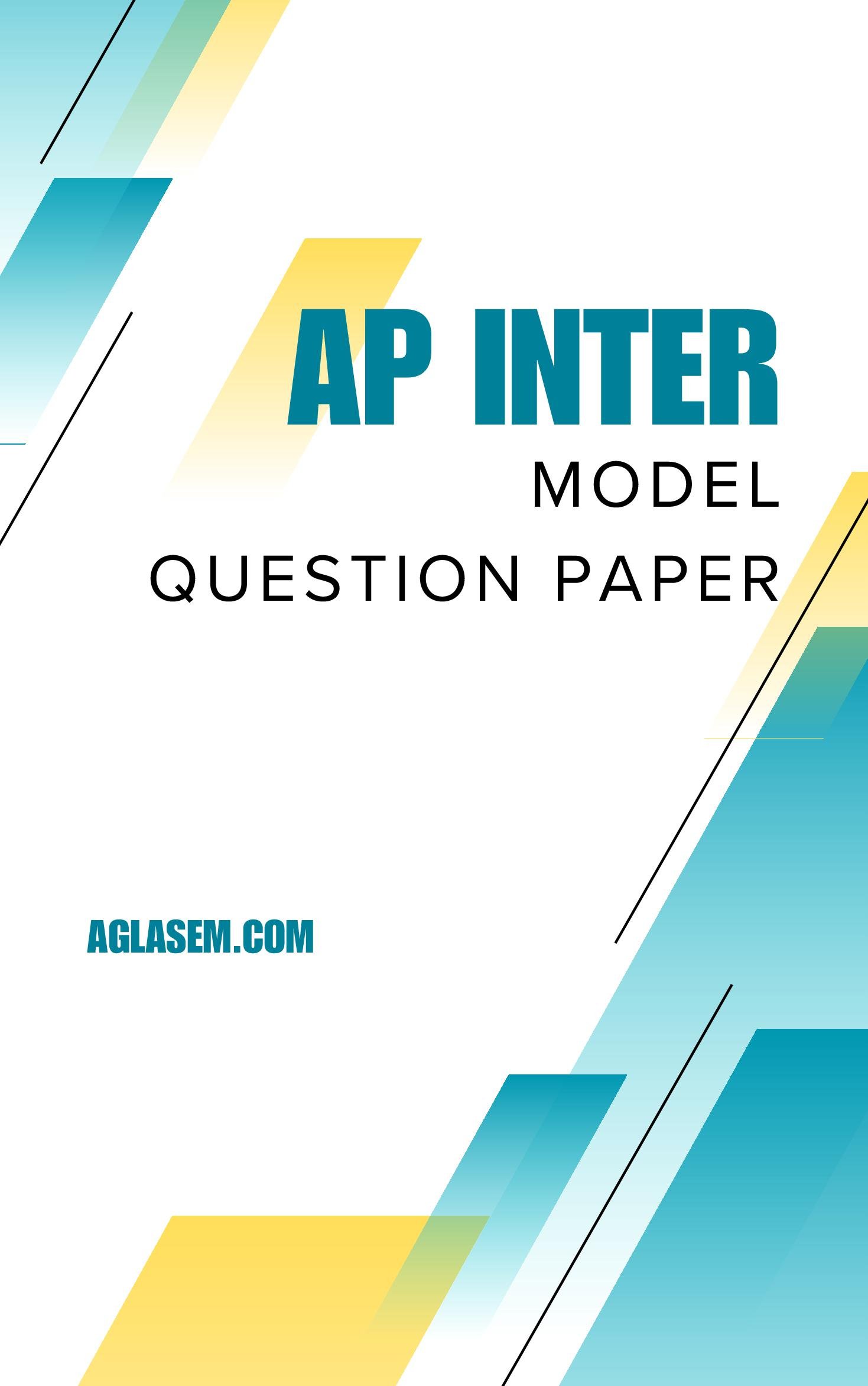 AP Class 12 Model Paper Maths IB - Page 1