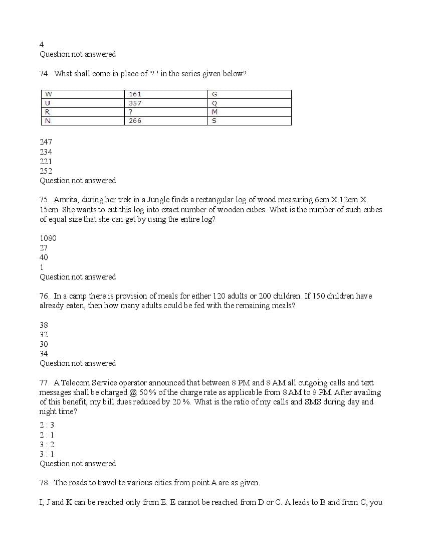 TISSNET 2016 Question Paper PDF (9 January 2016 Test)