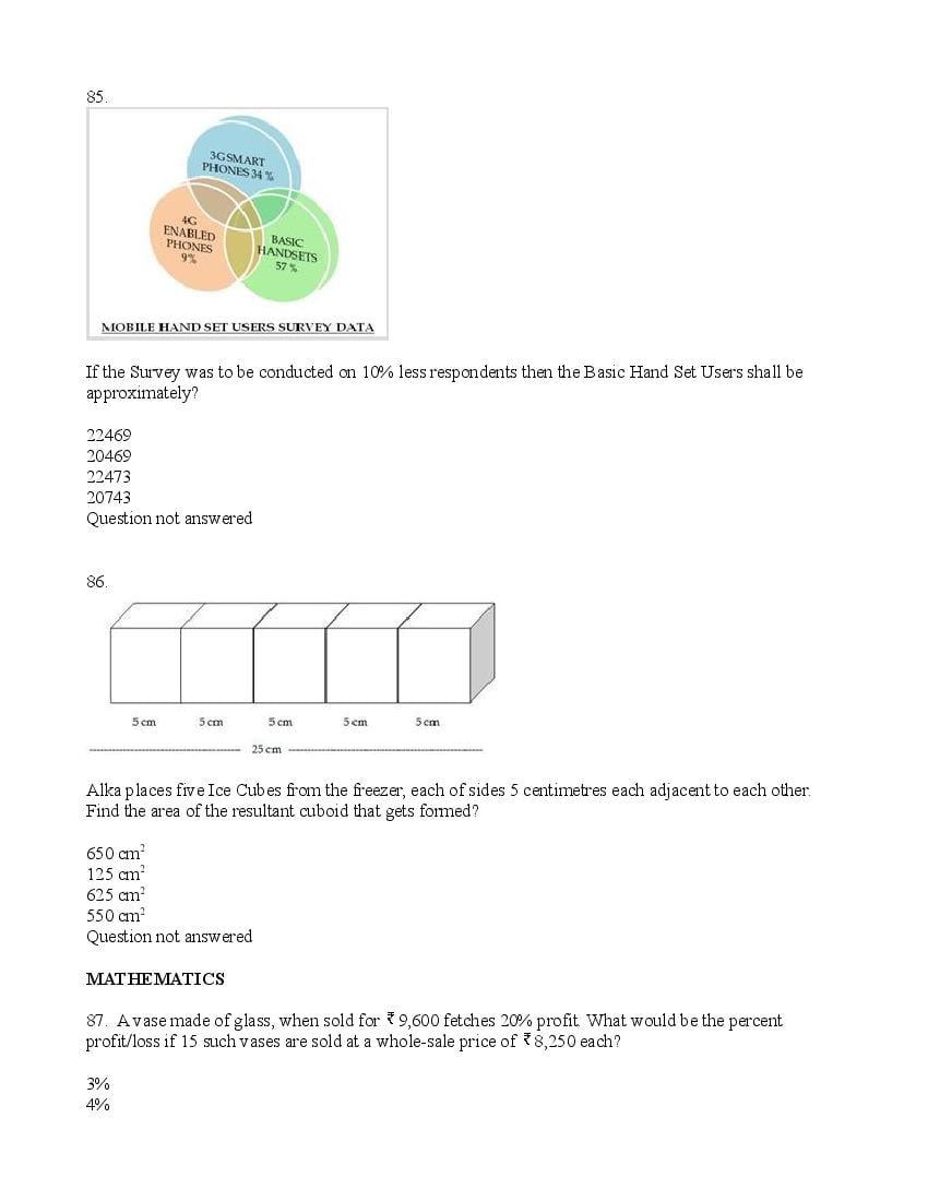 TISSNET 2016 Question Paper PDF (9 January 2016 Test)