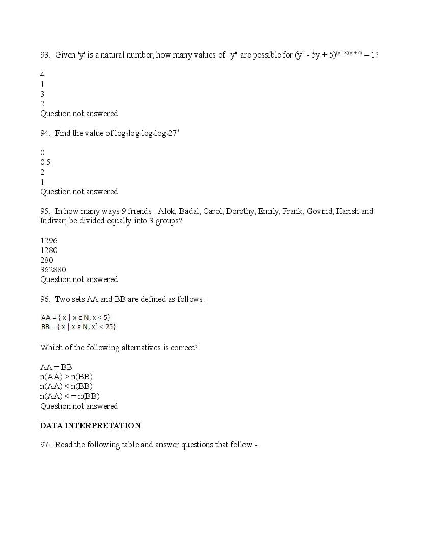 TISSNET 2016 Question Paper PDF (9 January 2016 Test)