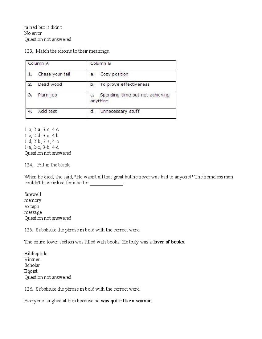 TISSNET 2016 Question Paper PDF (9 January 2016 Test)