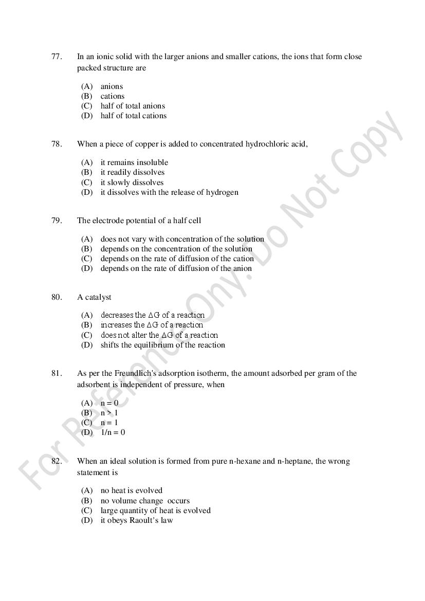 CUSAT CAT 2021 Question Papers PDF (B.Tech Shifts 1 to 3, 35 Papers)