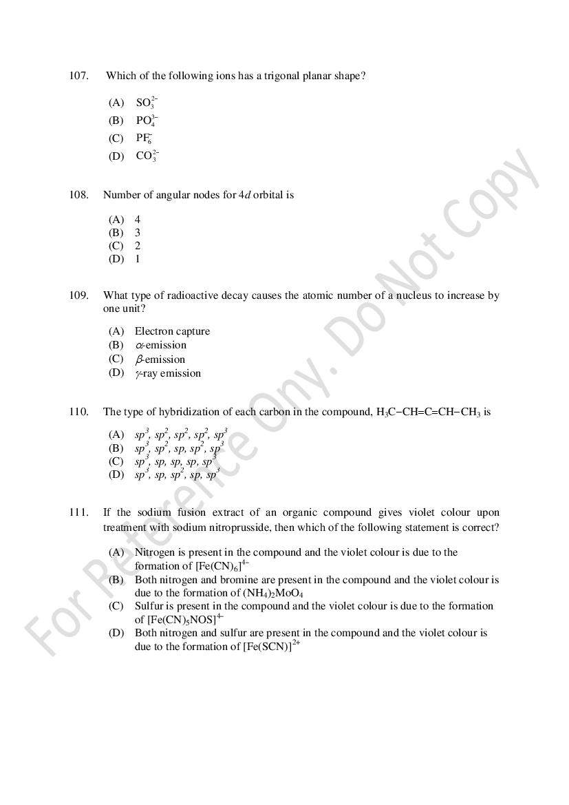 CUSAT CAT 2021 Question Papers PDF (B.Tech Shifts 1 to 3, 35 Papers)