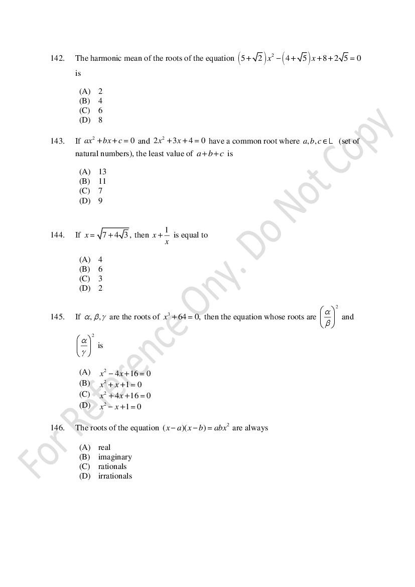 CUSAT CAT 2021 Question Papers PDF (B.Tech Shifts 1 to 3, 35 Papers)