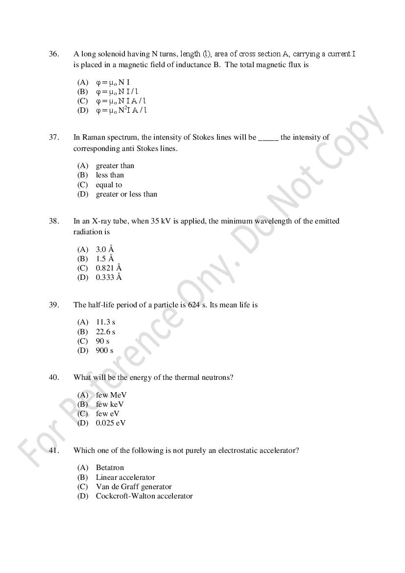 CUSAT CAT 2021 Question Papers PDF (B.Tech Shifts 1 to 3, 35 Papers)