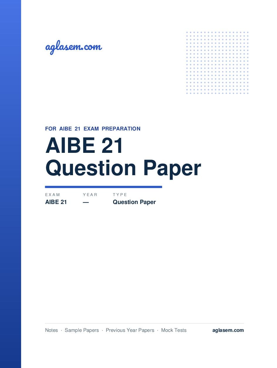AIBE 21 Question Paper - Page 1 of 25
