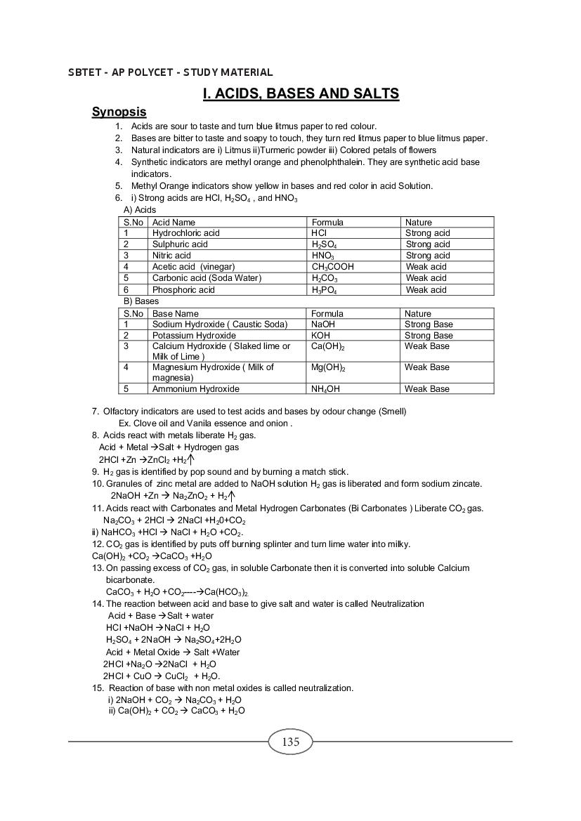 AP POLYCET Study Material for Chemistry - Page 1