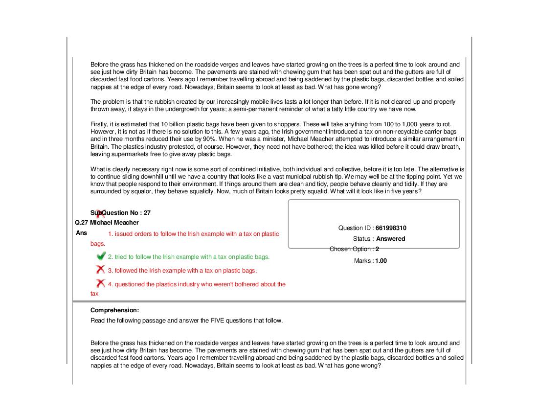 TISSNET 2018 Question Paper PDF (January 2018 Test)