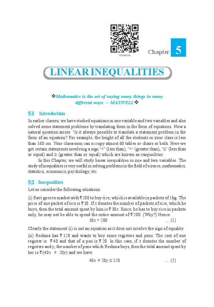 NCERT Book Class 11 Maths Chapter 5 Complex Numbers and Quadratic Equations - Page 1