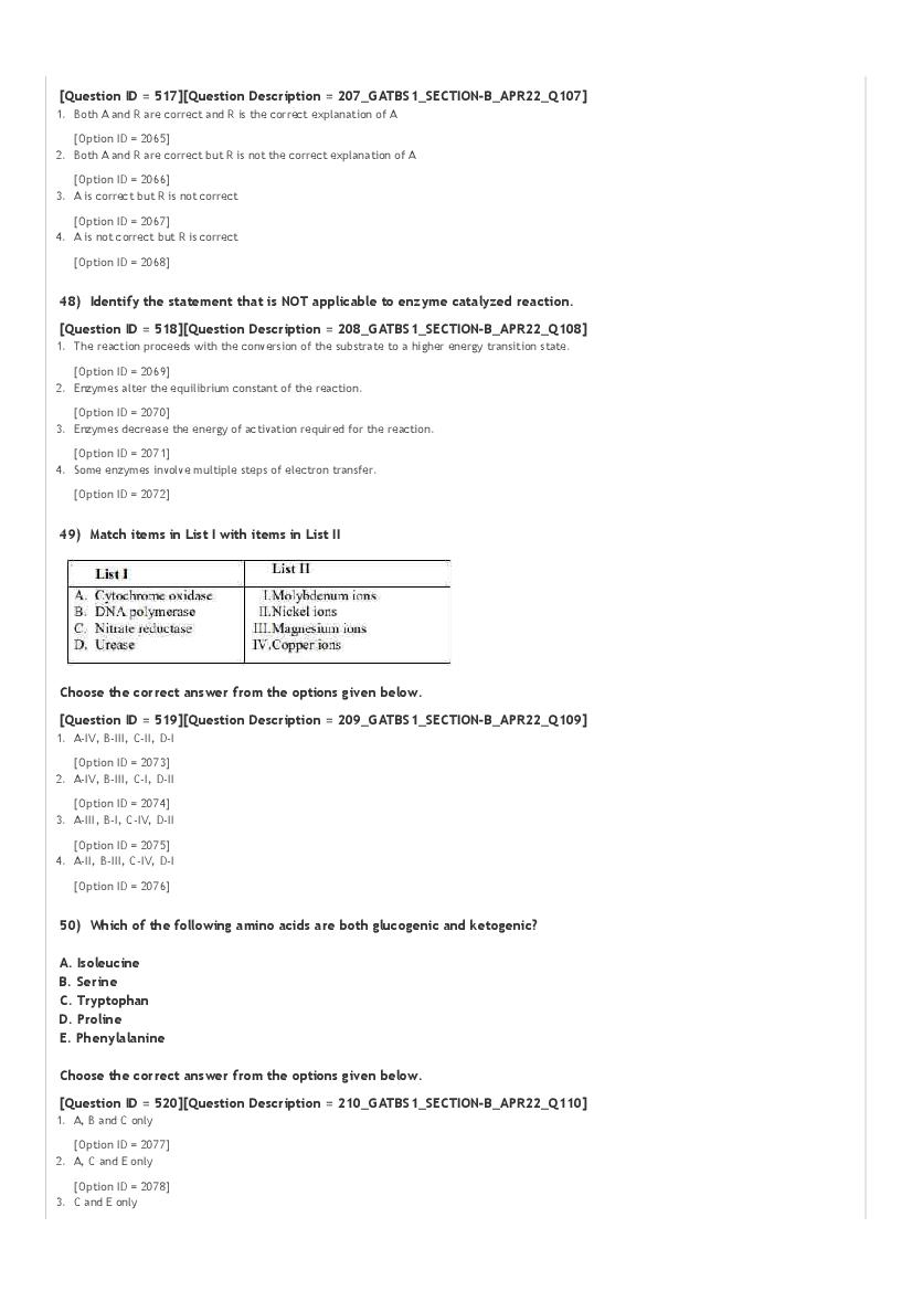 GAT-B / BET 2022 Question Paper PDF (GAT-B and BET, 23 April)