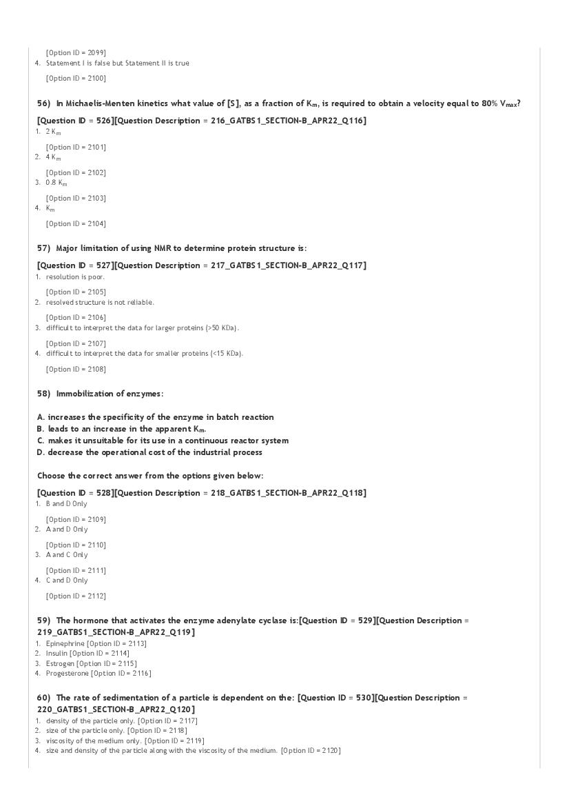 GAT-B / BET 2022 Question Paper PDF (GAT-B and BET, 23 April)