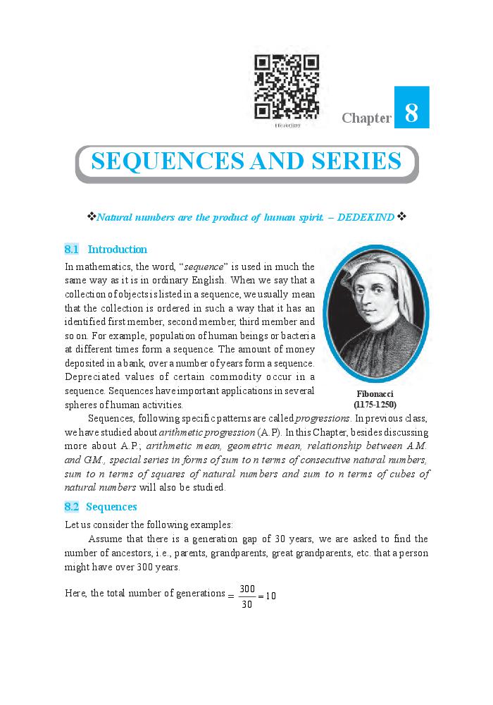NCERT Book Class 11 Maths Chapter 8 Sequences And Series