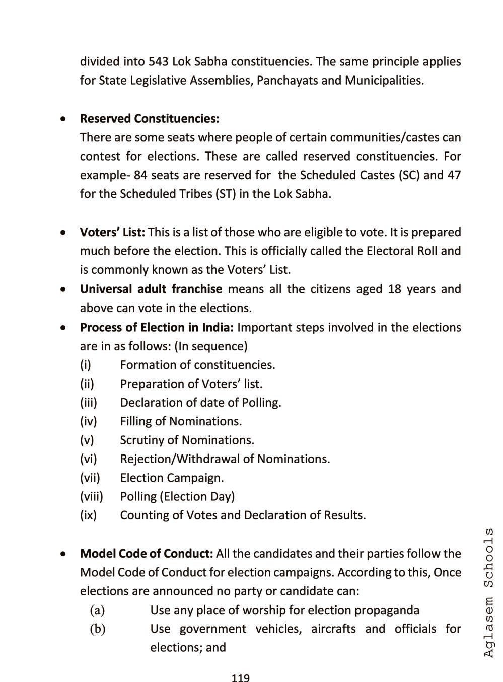 electoral politics class 9 assignment