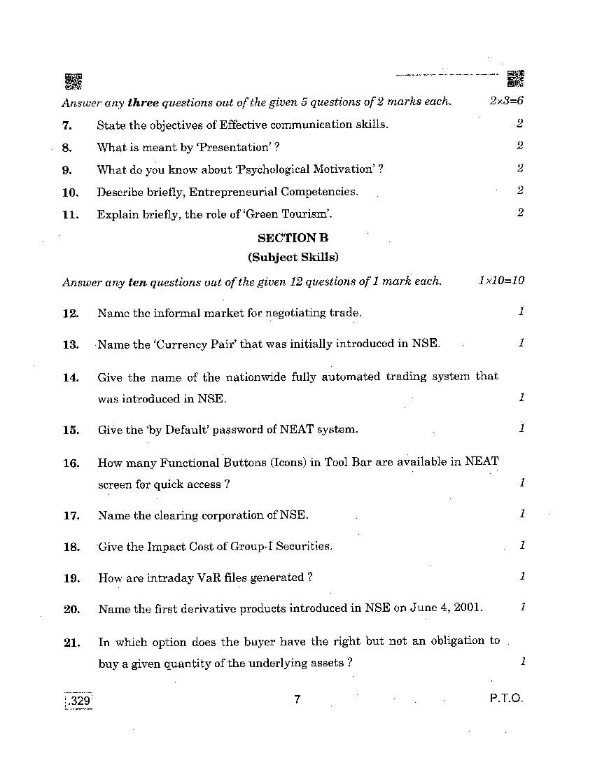 CBSE Question Paper 2020 For Class 12 Financial Markets Management ...