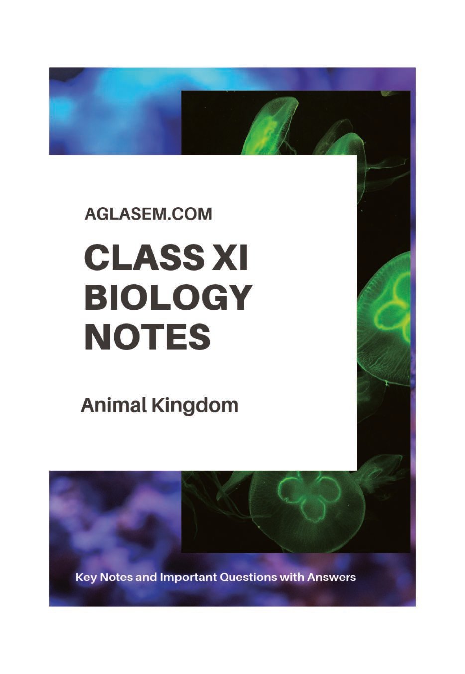 Class 11 Biology Notes for Animal Kingdom - Page 1