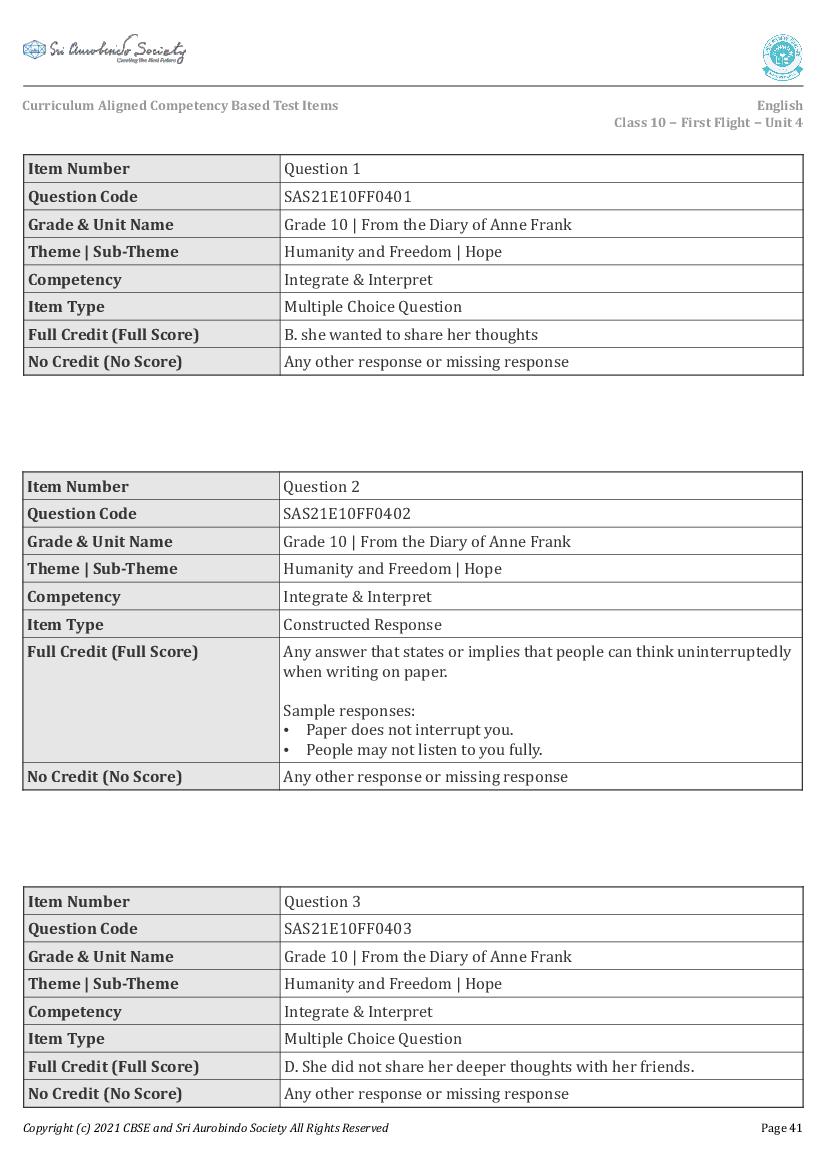 competency based questions class 10 pdf