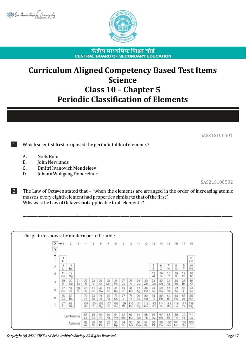 Class 10 Science Competency Based Questions 2025 - Download PDF - AglaSem