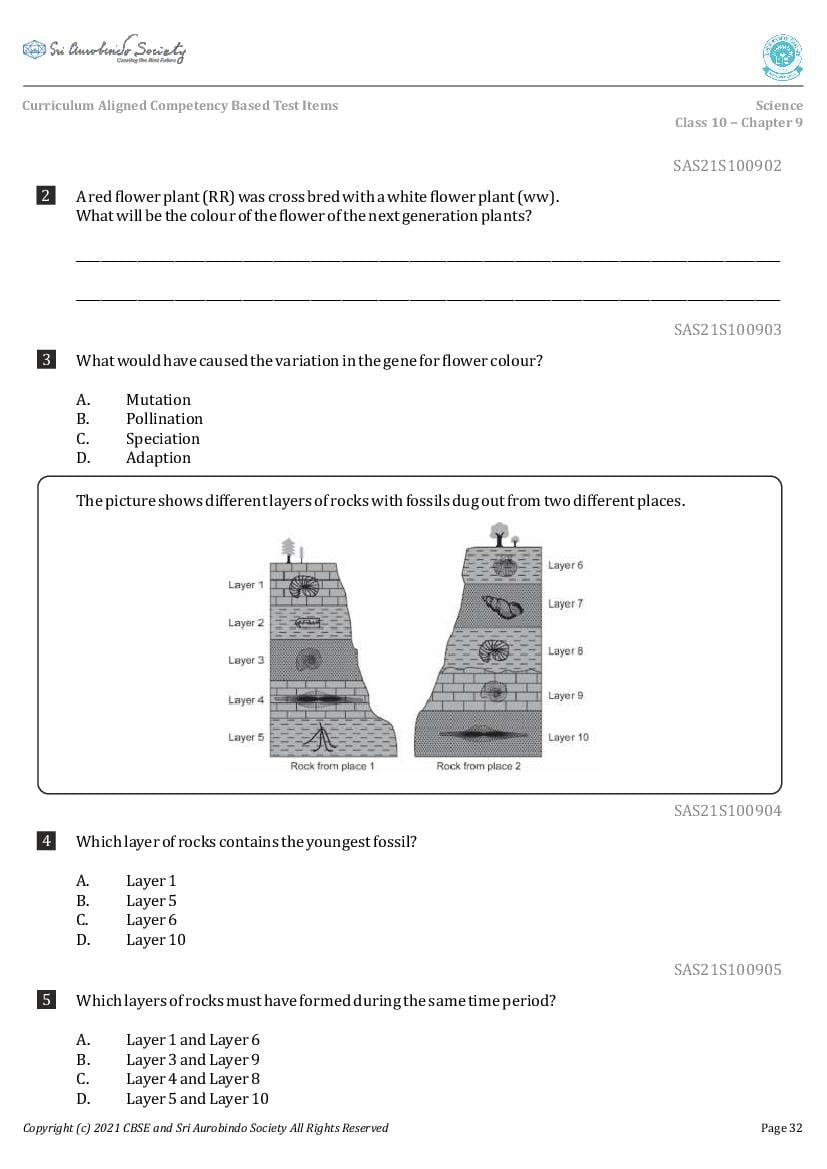 Class 10 Science Competency Based Questions 2025 - Download PDF - AglaSem