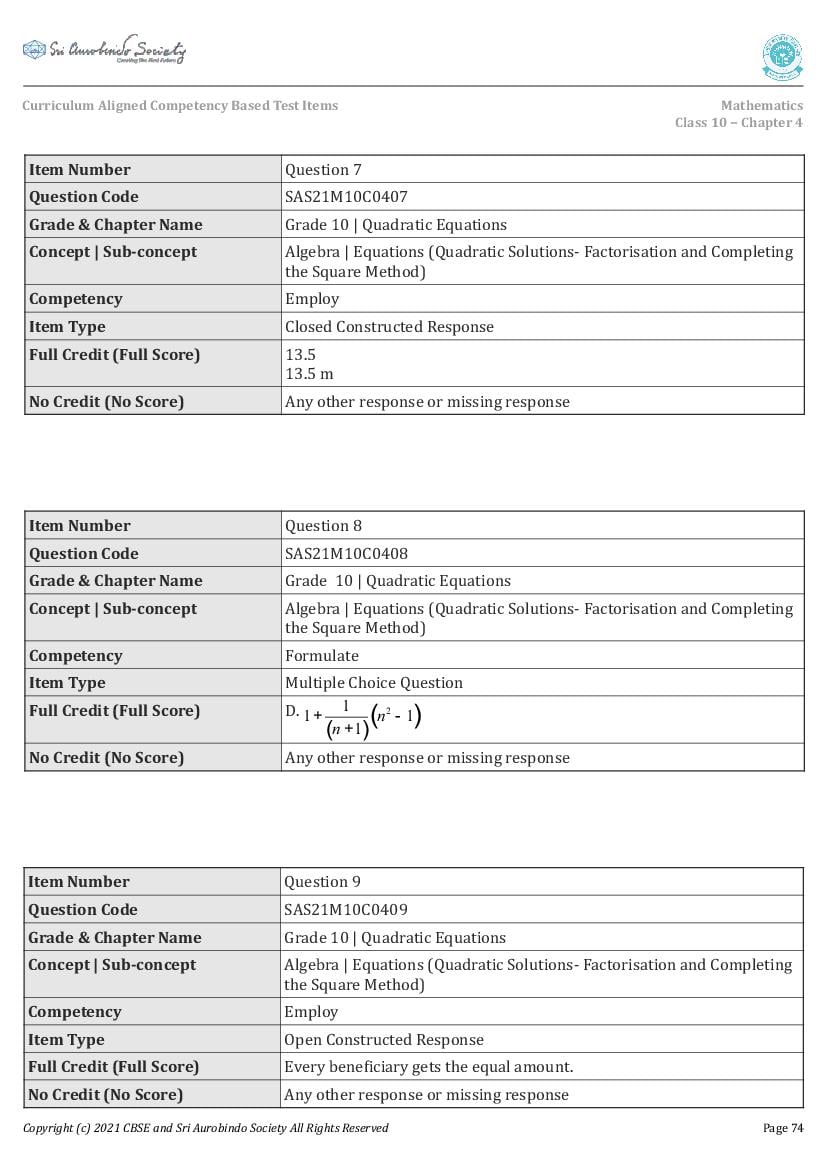 Class 10 Maths Competency Based Questions 2025 Download Pdf Aglasem Class 10 Maths Competency Based Questions 2025 Download Pdf Aglasem