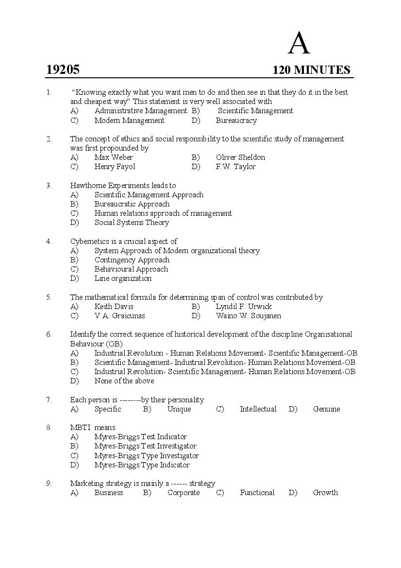 Kerala SET 2019 Feb Question Paper Commerce - Page 1 of 13