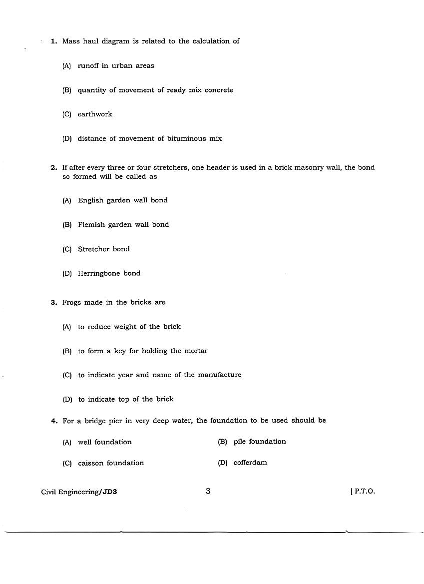 JEEDEC 2018 Question Paper PDF (Civil, Electrical, Mechanical)