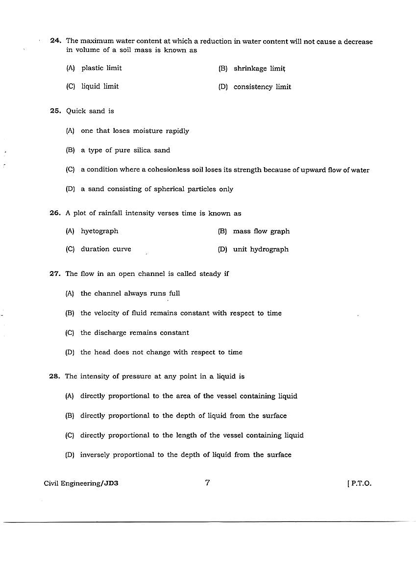 JEEDEC 2018 Question Paper PDF (Civil, Electrical, Mechanical)