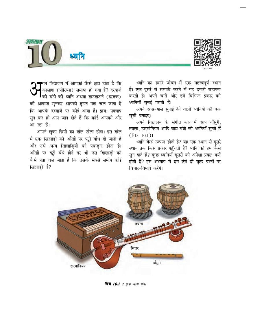 NCERT Book Class 8 Science (विज्ञान) Chapter 10 ध्वनि - Page 1