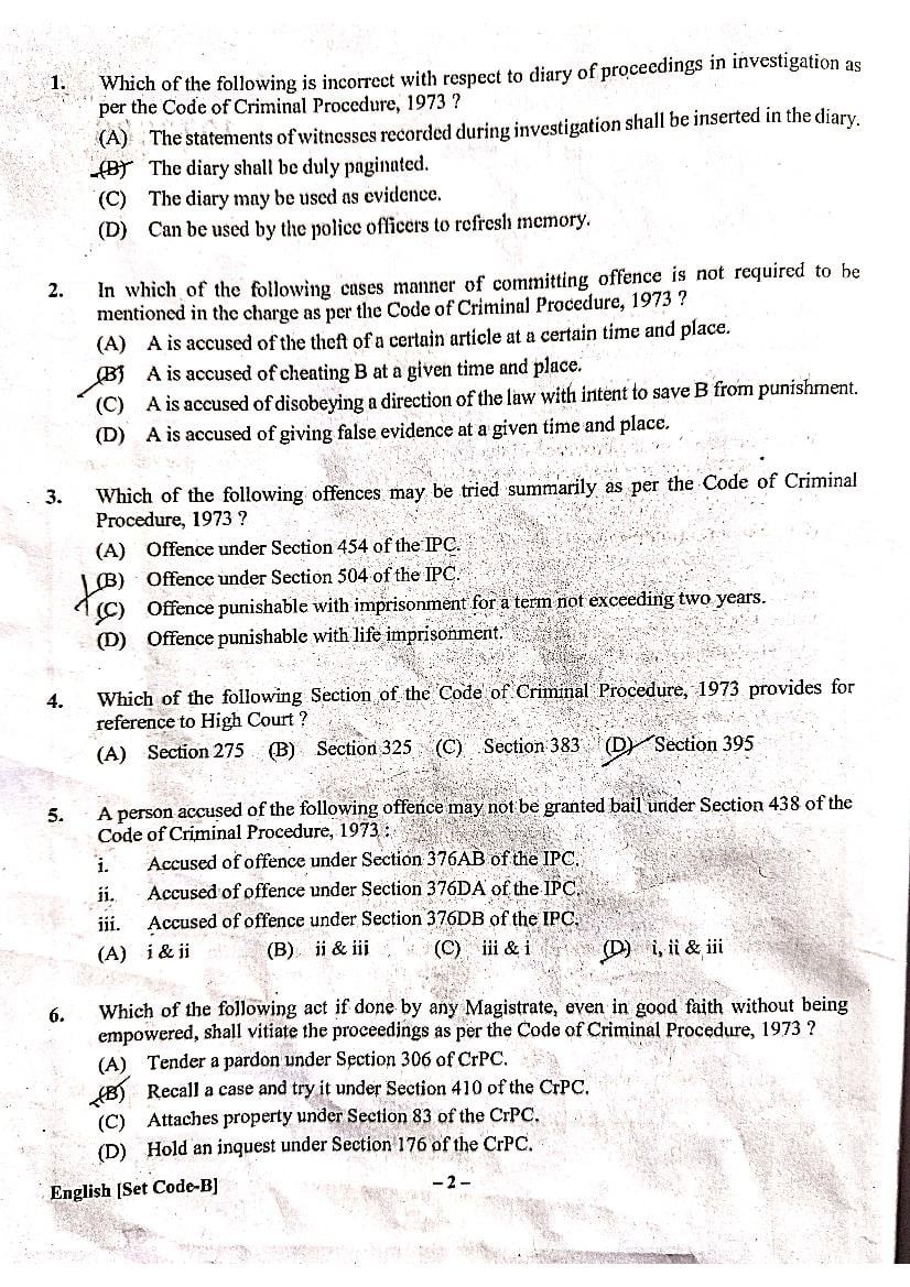 AIBE 18 Question Paper (PDF with Answer Key) - Download Here - AglaSem ...