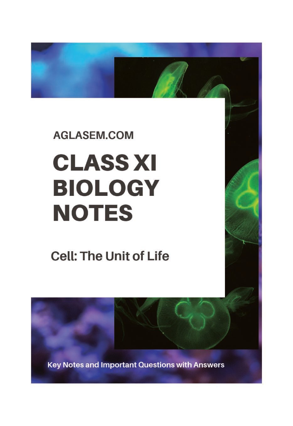 Class 11 Biology Notes for Cell The Unit of Life - Page 1