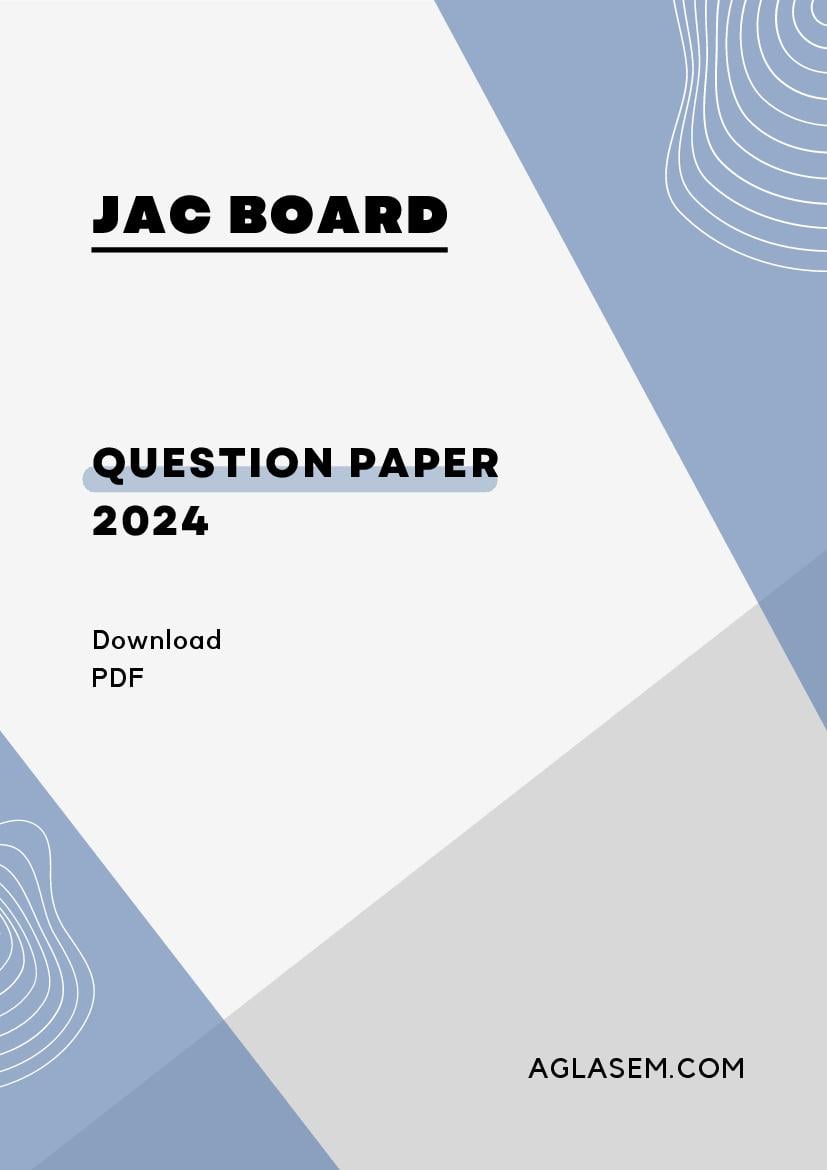 JAC Board Class 11 Question Paper 2024 Chemistry - Page 1