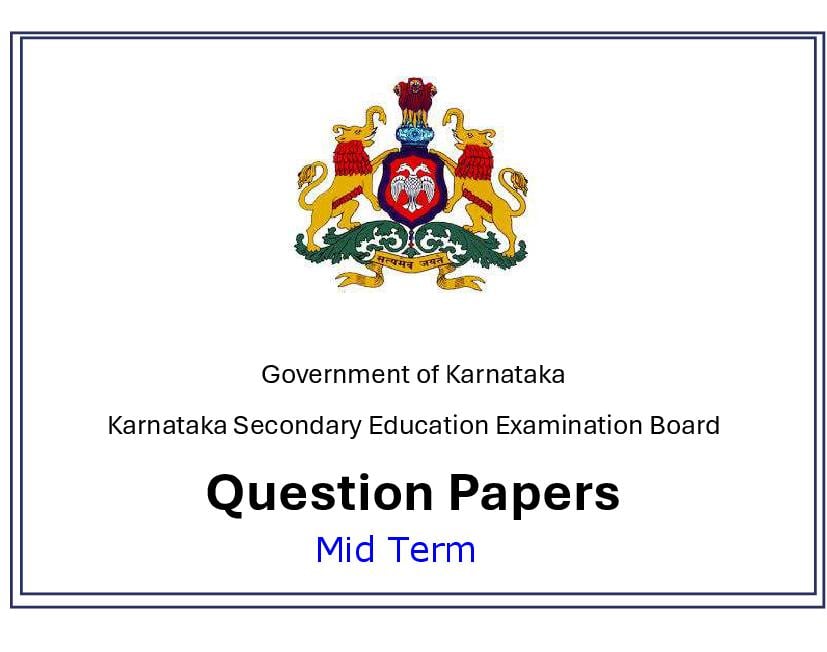 Karnataka SSLC Mid Term Question Paper 2025 Economics - Page 1