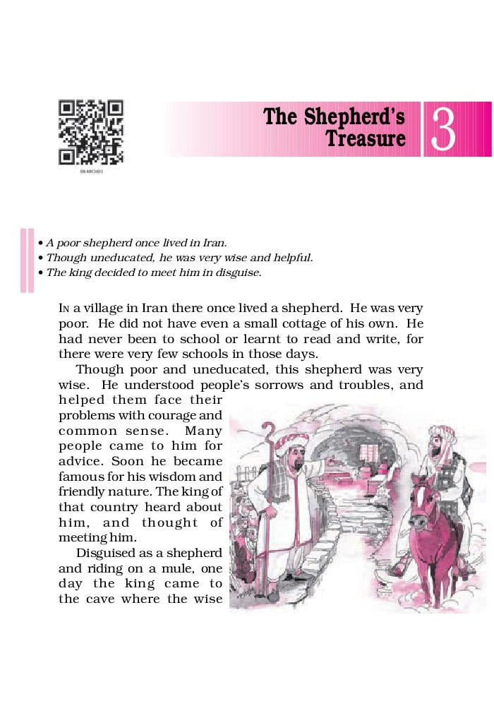 NCERT Book Class 6 English (A Pact with the Sun) Chapter 3 The Shepherd’s Treasure - Page 1