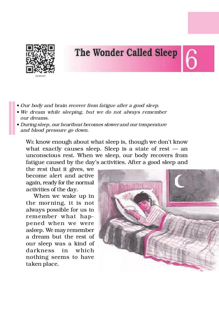 NCERT Book Class 6 English (A Pact with the Sun) Chapter 6 The Wonder Called Sleep - Page 1