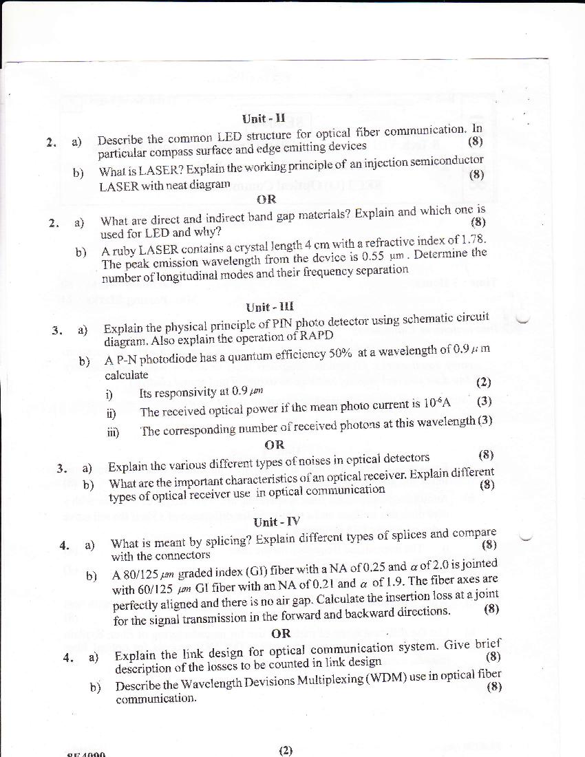 RTU 2016 Question Paper Semester VIII Electronics and