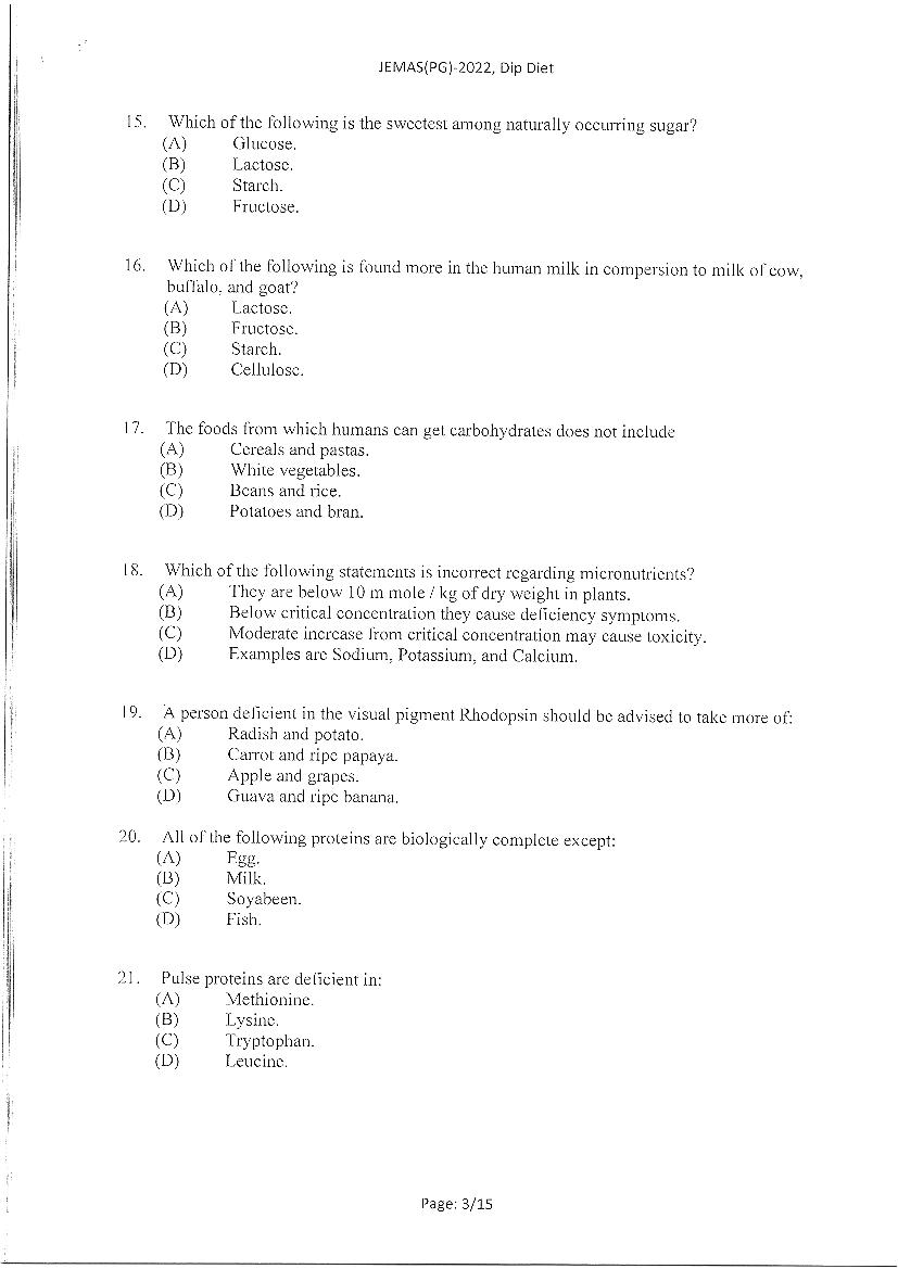 JEMAS PG 2022 Question Paper PDF (23 Course Papers)