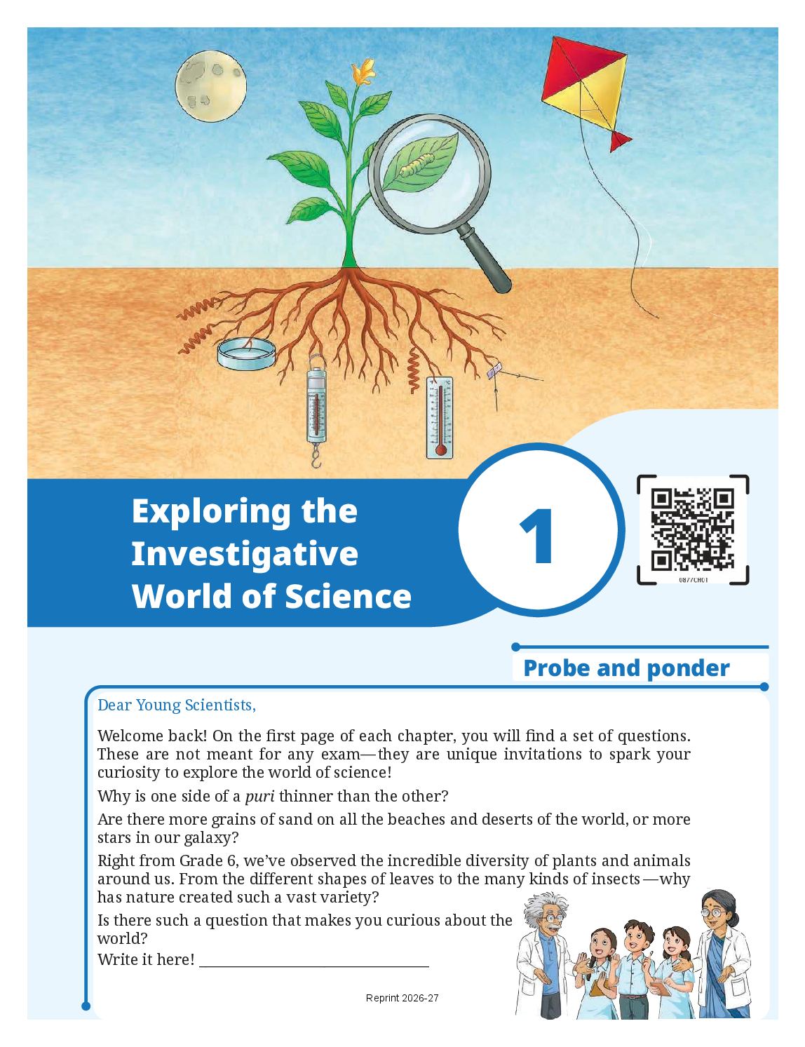 NCERT Book Class 8 Science (Curiosity) Chapter 1 Exploring the Investigative World of Science - Page 1 of 7