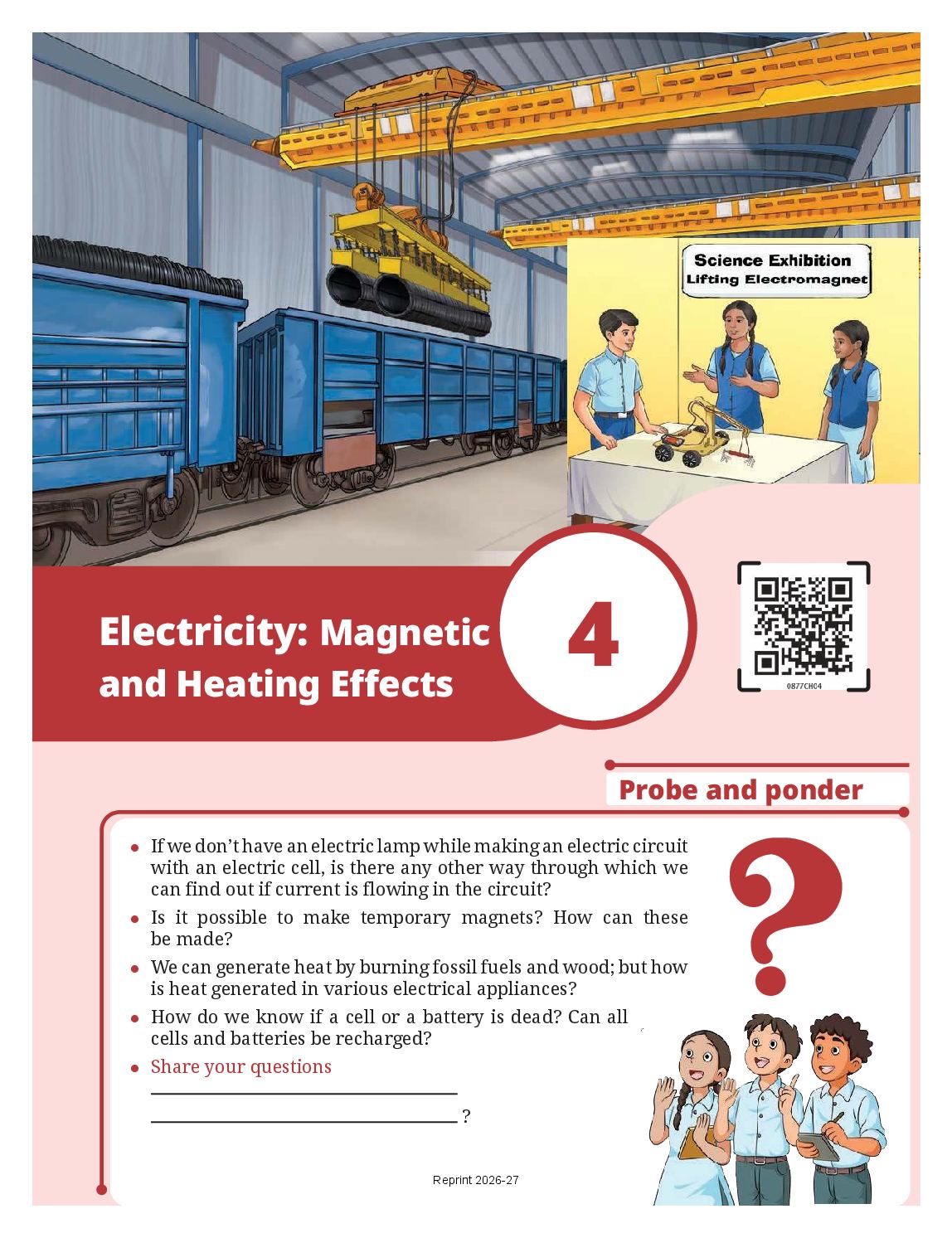 NCERT Book Class 8 Science (Curiosity) Chapter 4 Electricity: Magnetic and Heating Effects - Page 1 of 16