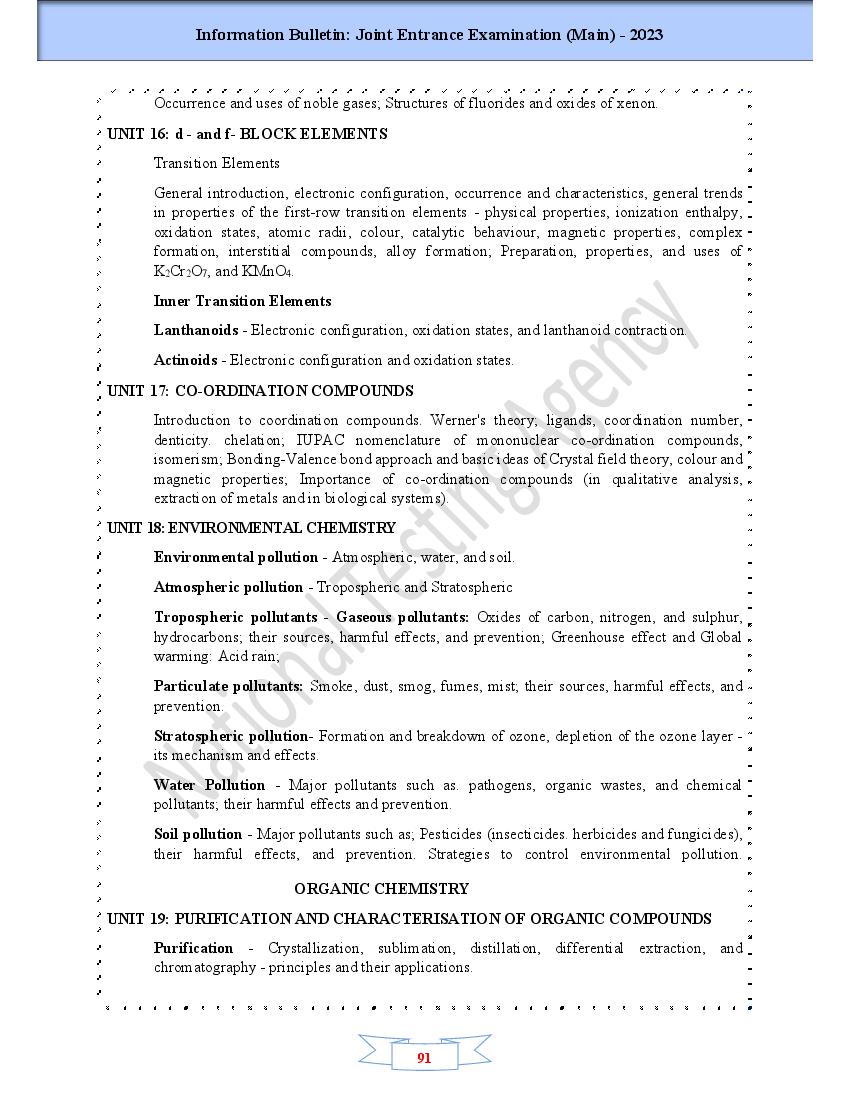 JEE Main 2024 Syllabus (PDF) AglaSem Admission